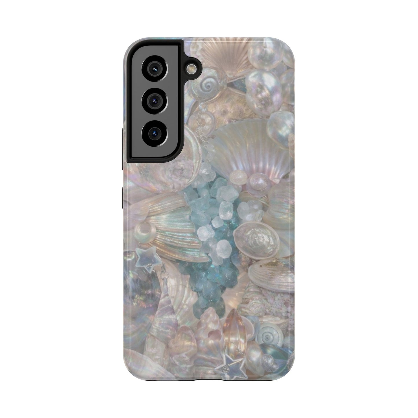 Aquamarine and Shells - Protective Phone Case
