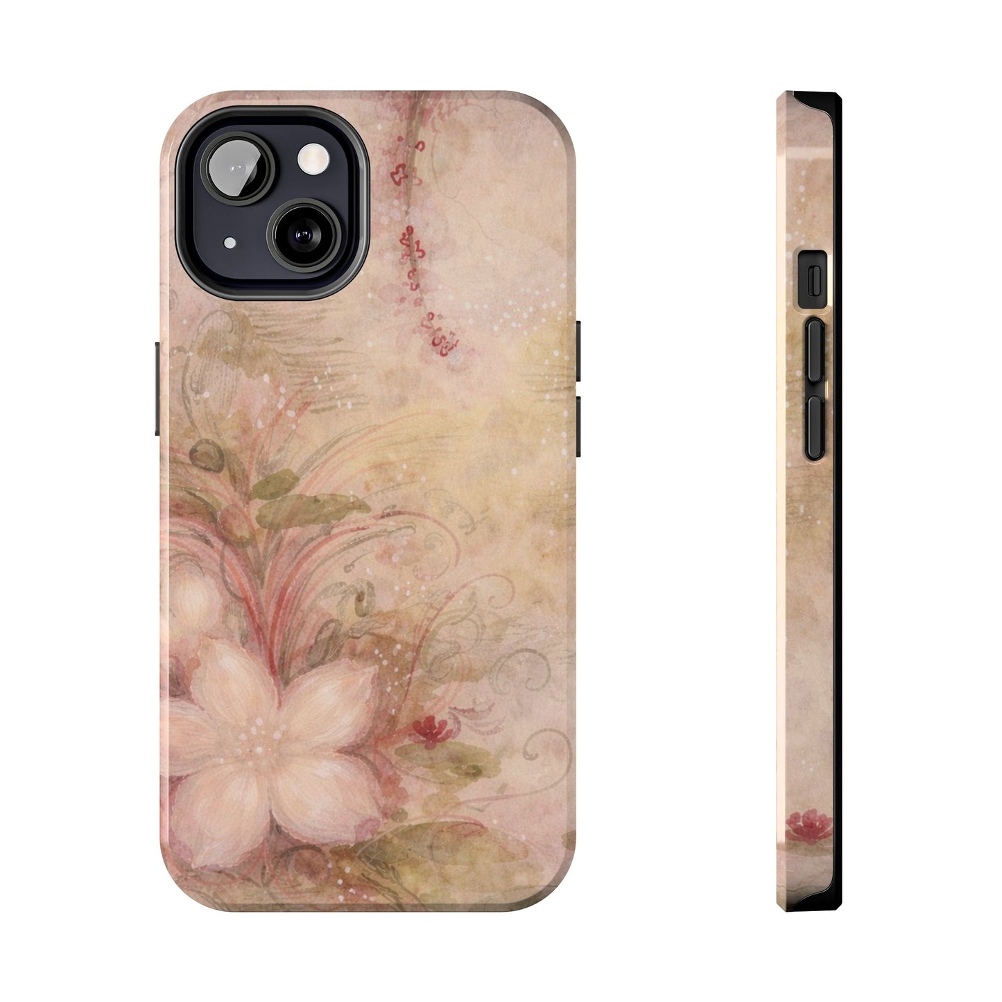 Antique Watercolor Floral - Protective Phone Case