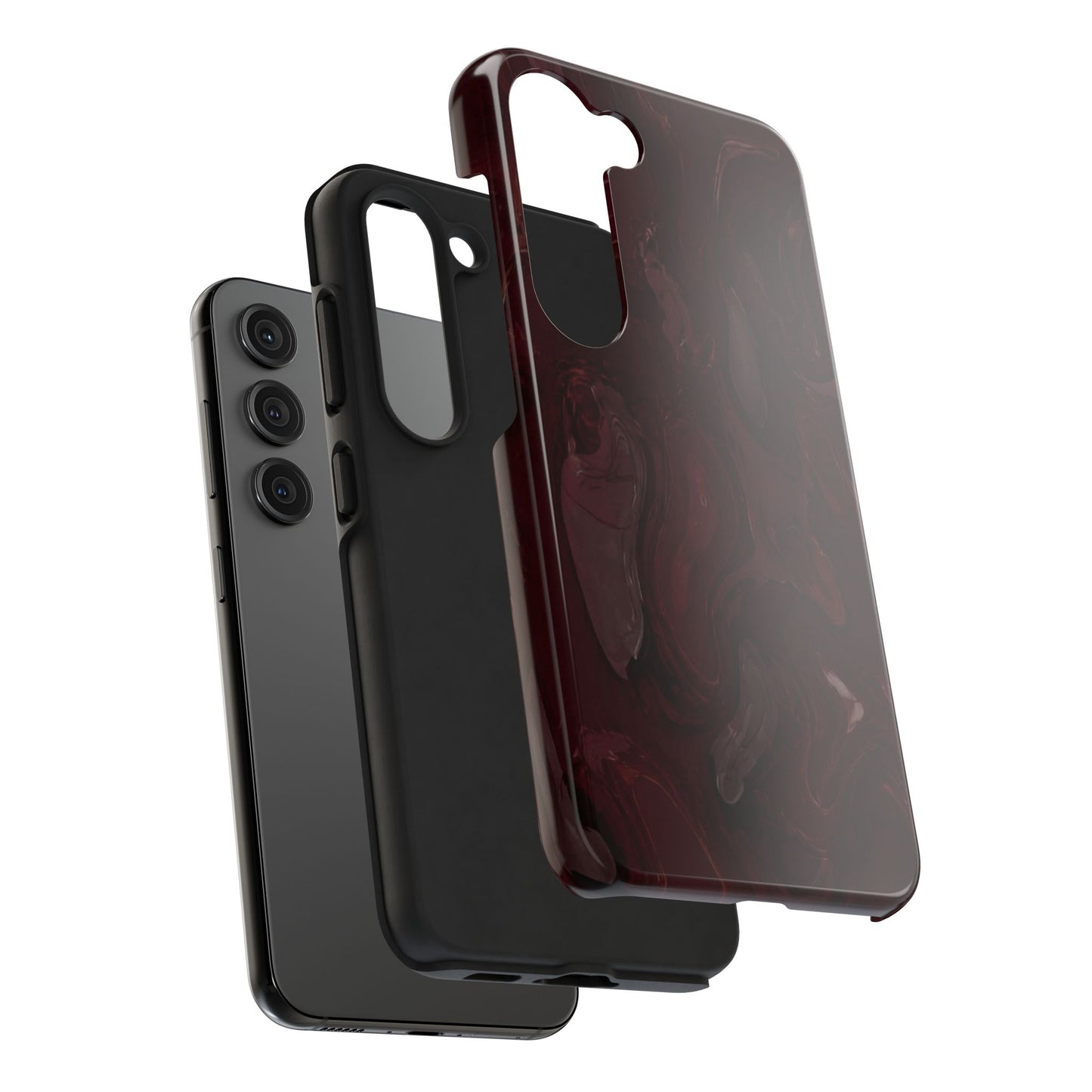 Glossy Maroon - Protective Phone Case