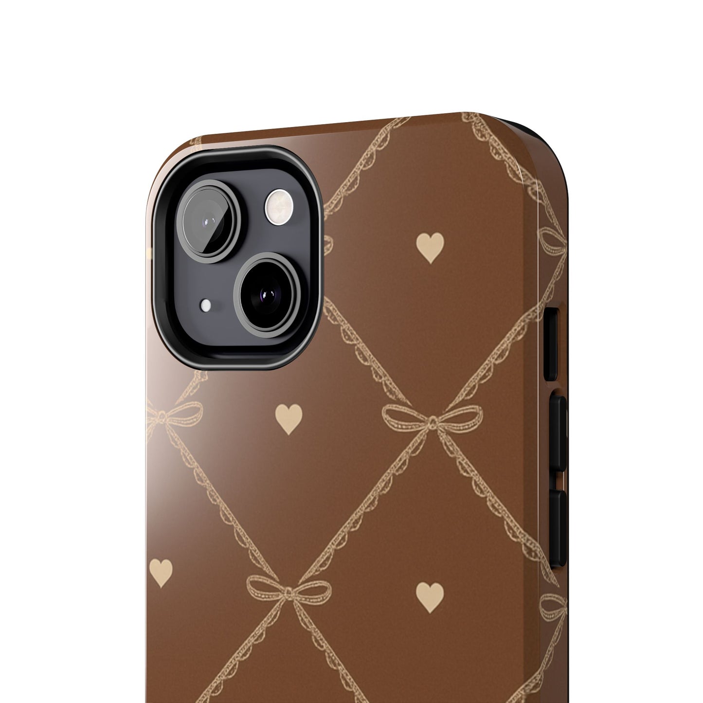 Chocolate Heart Ribbon - Protective Phone Case