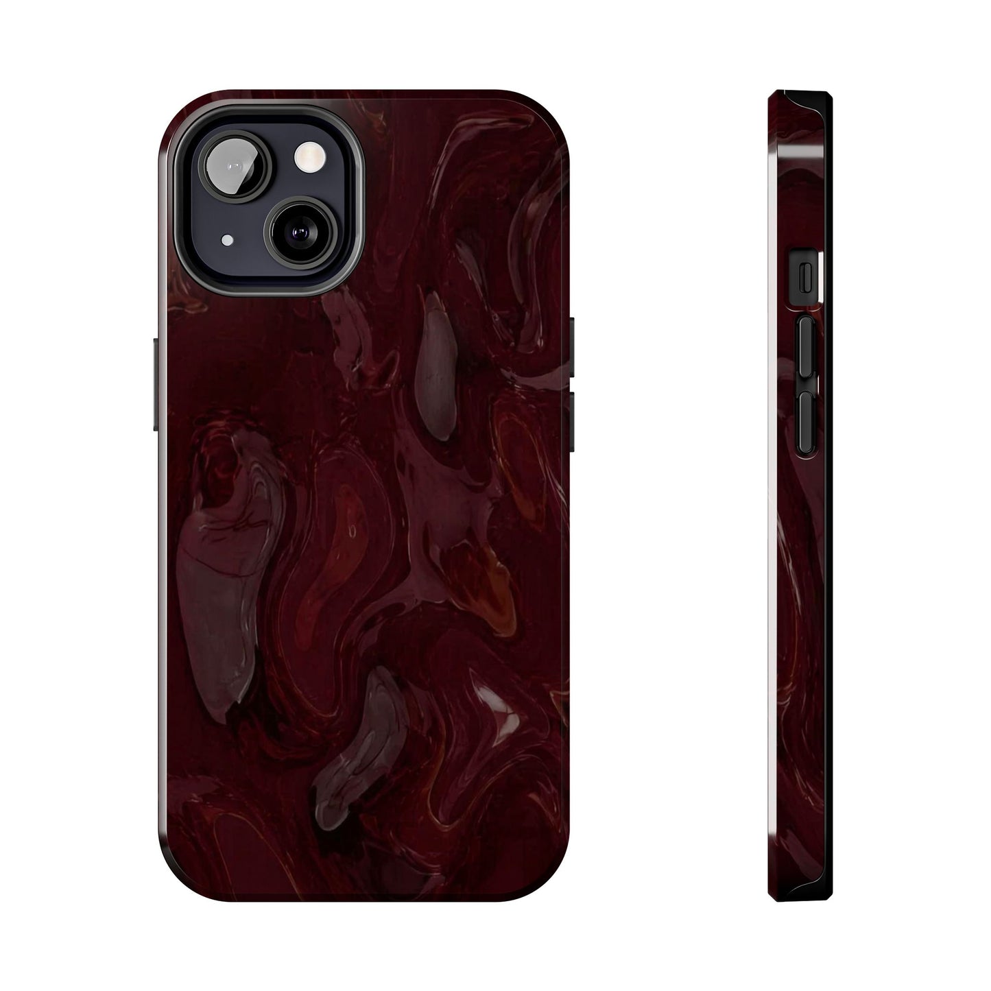 Glossy Maroon - Protective Phone Case