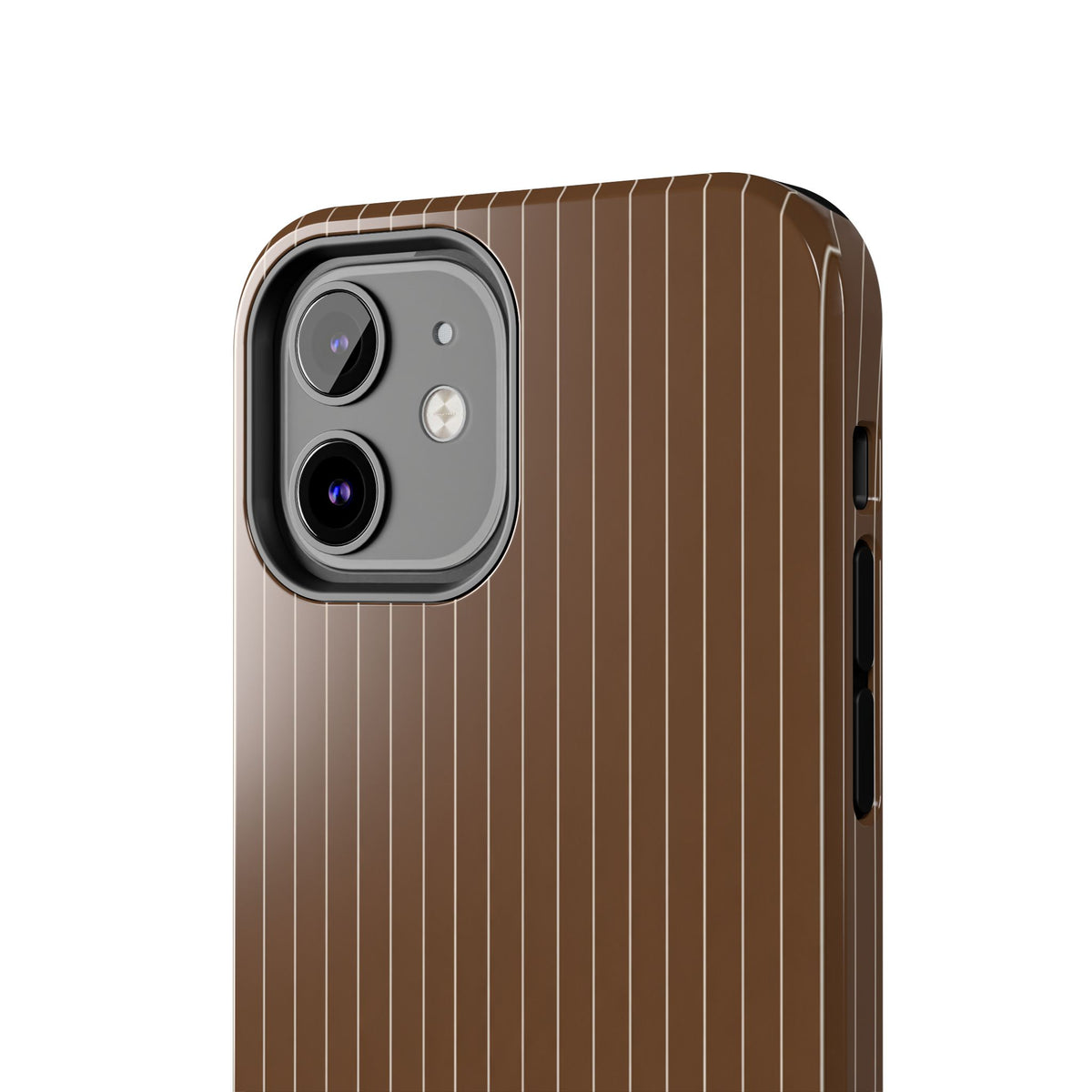 Brown Pinstripe - Protective Phone Case