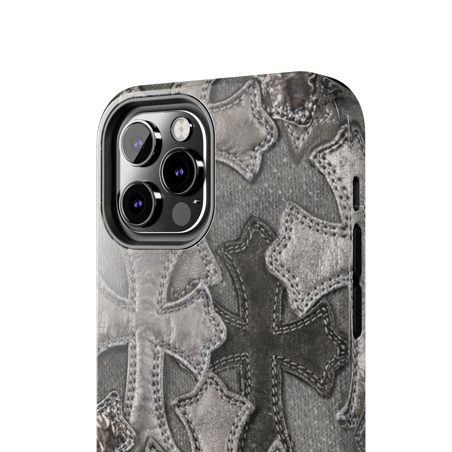 Grey Patchwork Crosses - Protective Phone Case