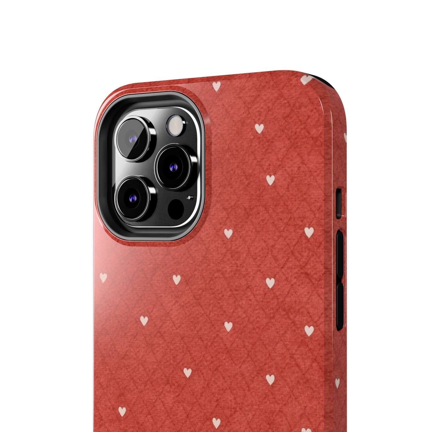 Red Quilted Hearts - Protective Phone Case