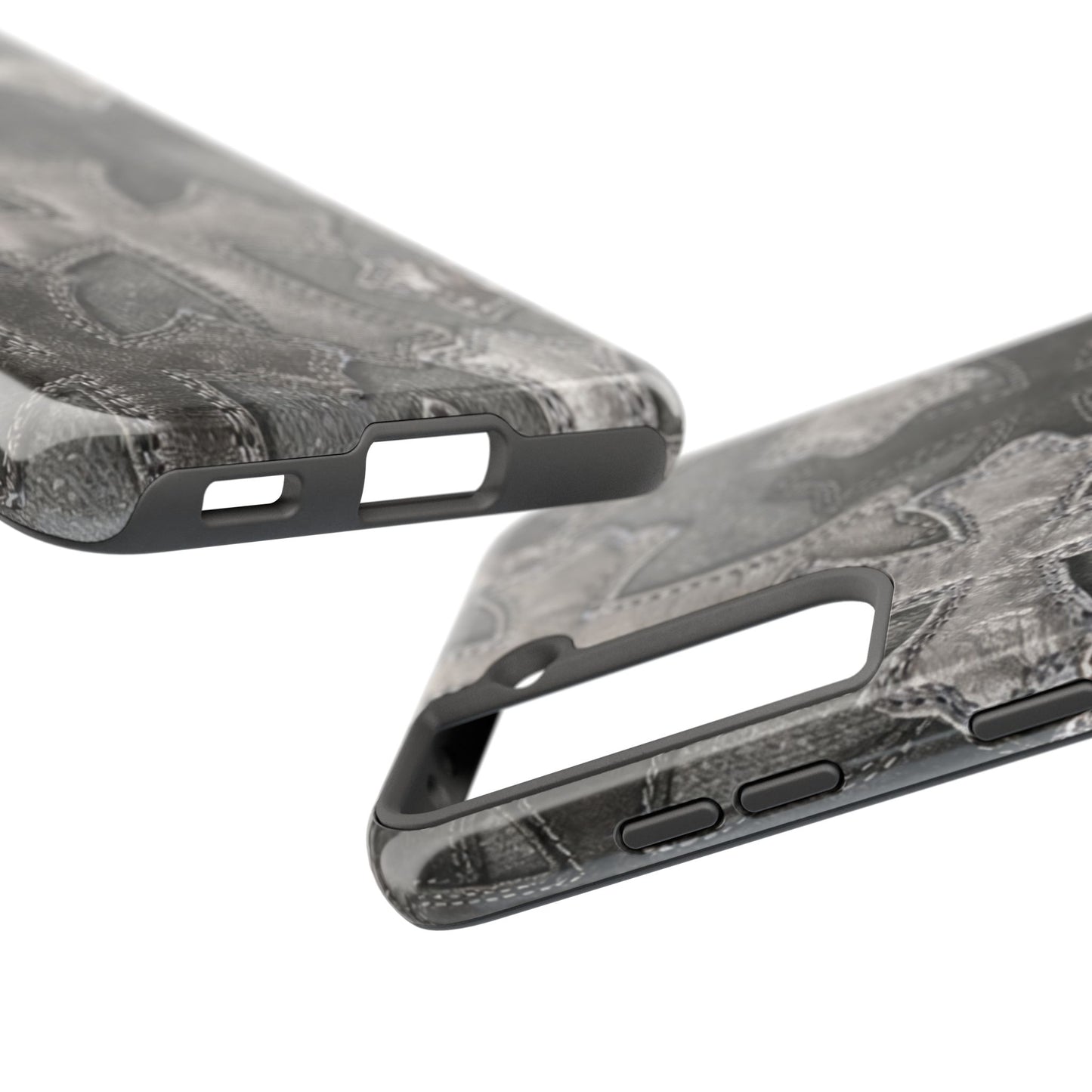 Grey Patchwork Crosses - Protective Phone Case