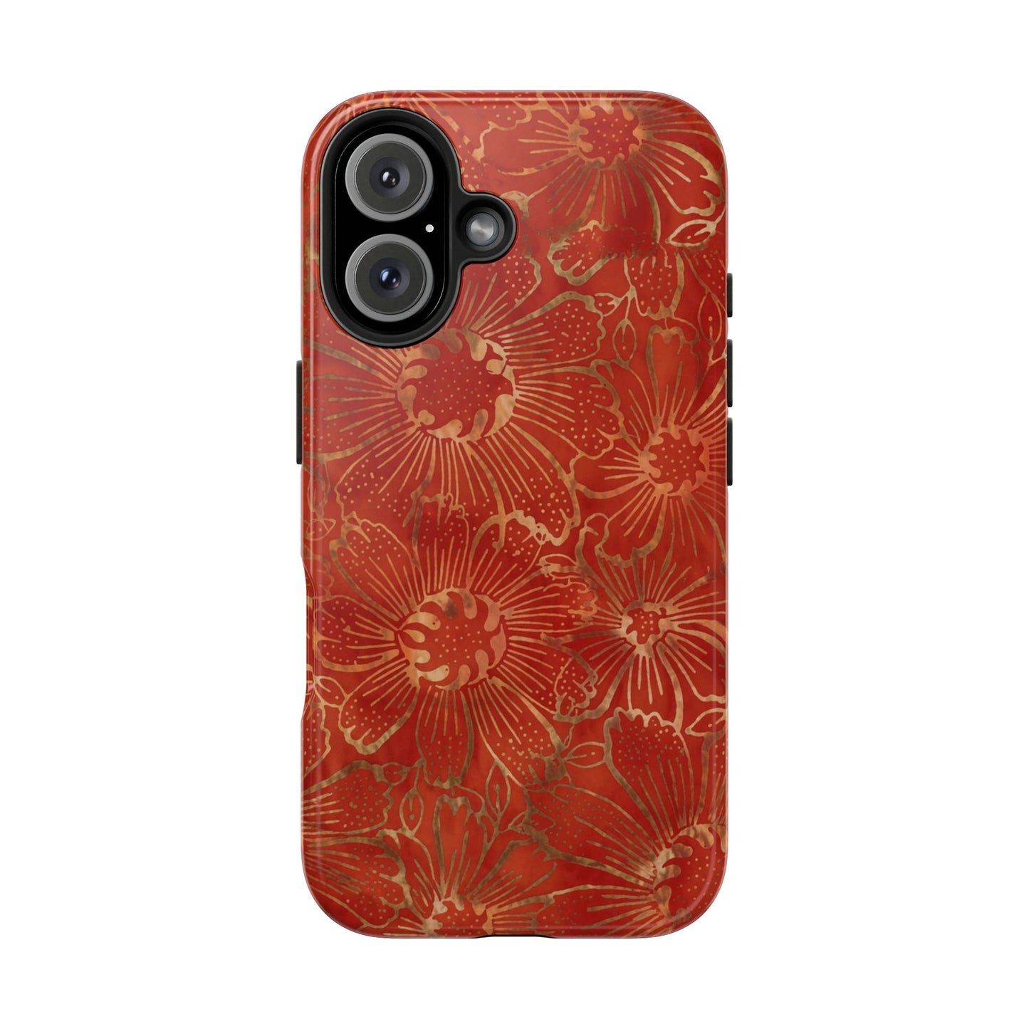 Radiant Red Florals - Protective Phone Case