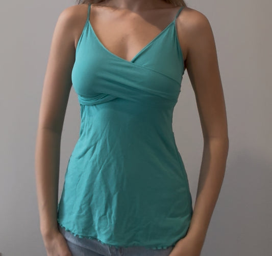 Teal Wrap Cami Top
