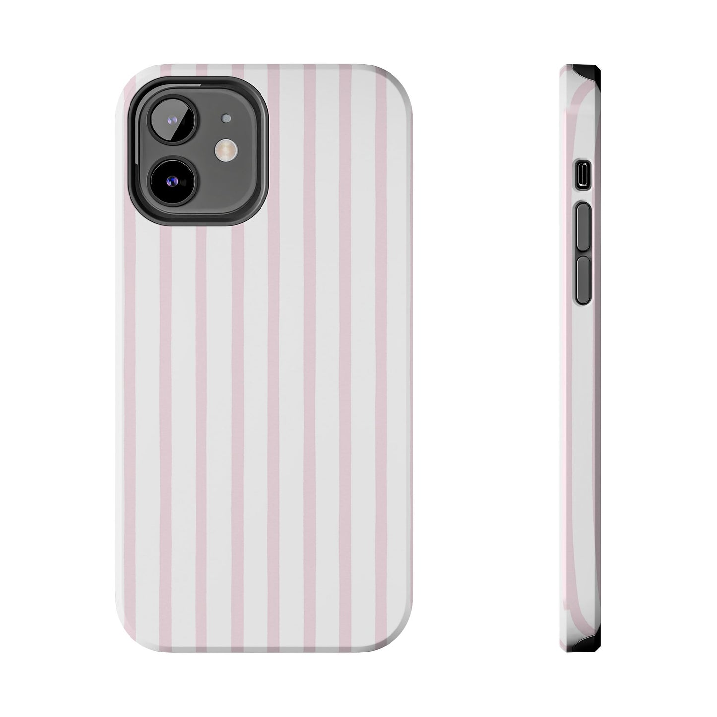 Pink Vertical Stripes - Protective Phone Case