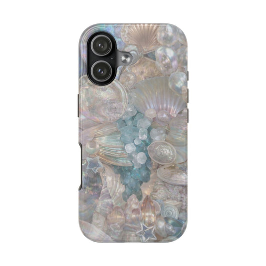 Aquamarine and Shells - Protective Phone Case