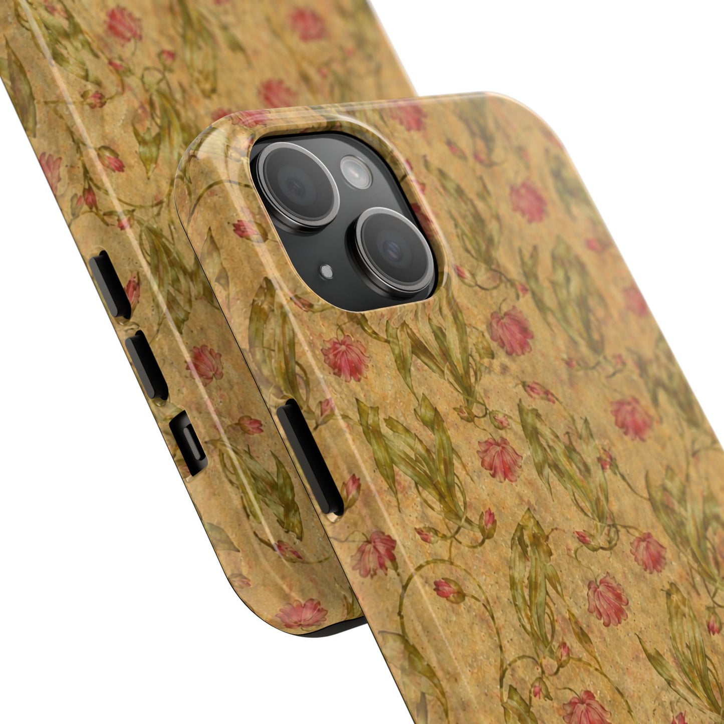 Roses on Aged Paper - Protective Phone Case