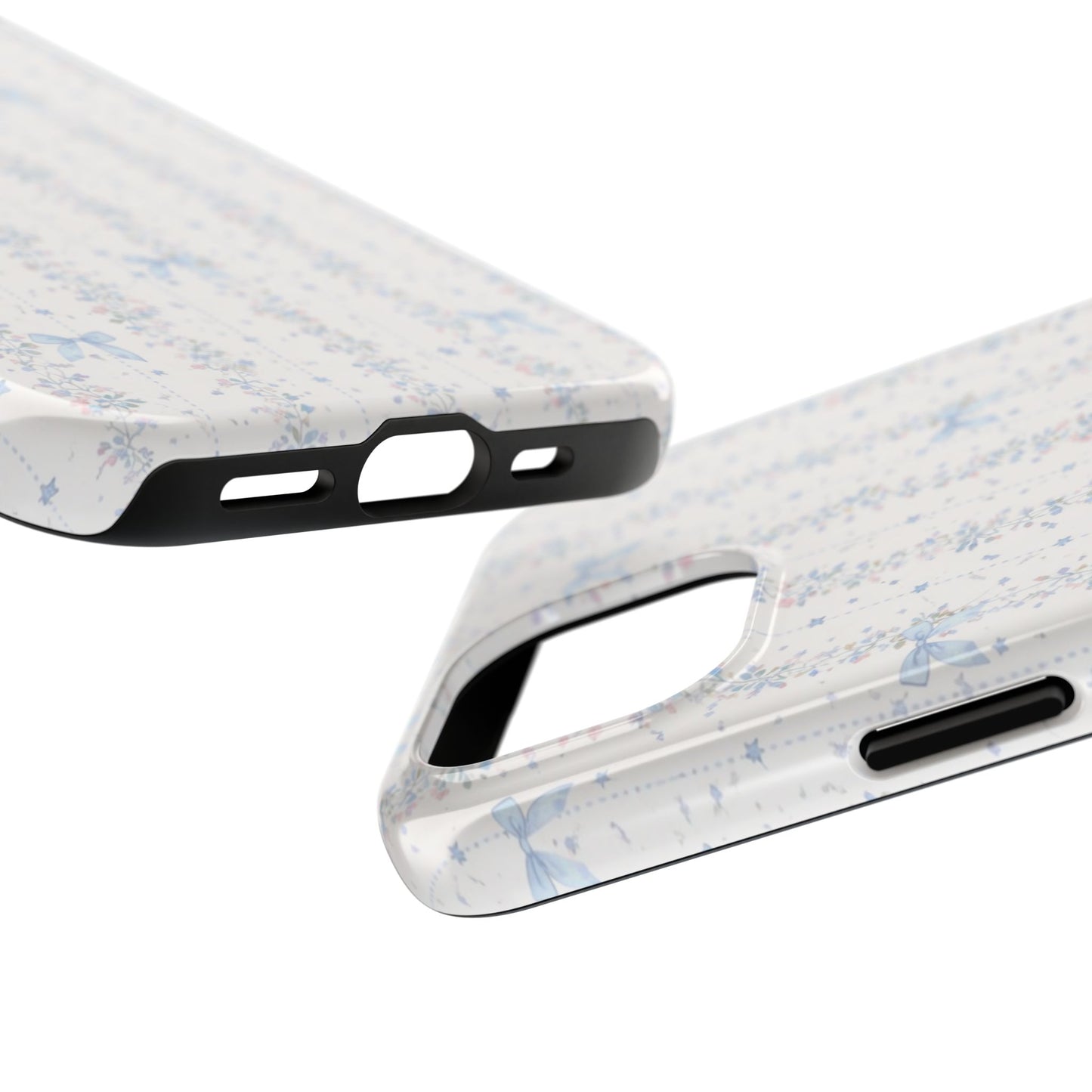 Bows and Stripes - Protective Phone Case