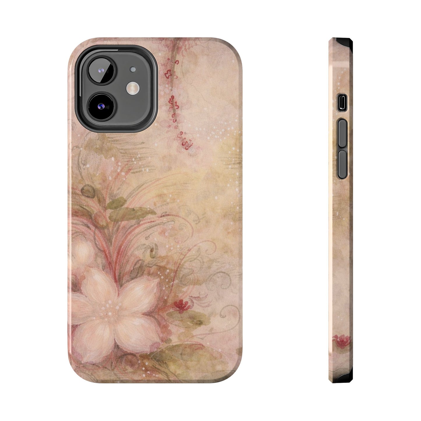 Antique Watercolor Floral - Protective Phone Case