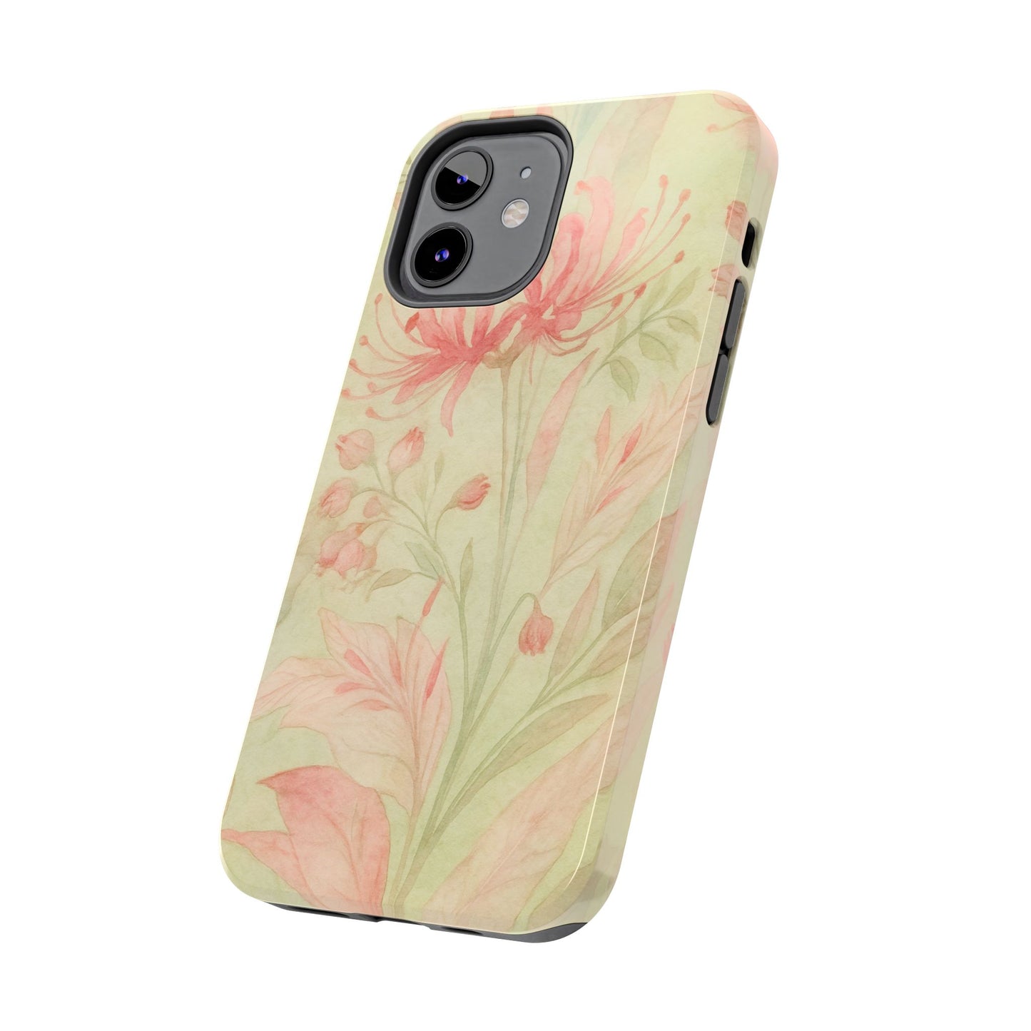 Pink Mint Floral - Protective Phone Case