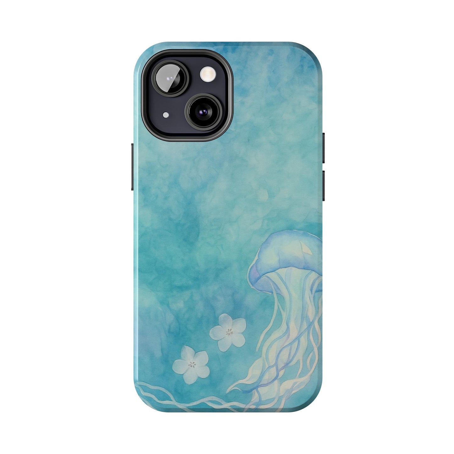 Sea-Blue Jellyfish - Protective Phone Case