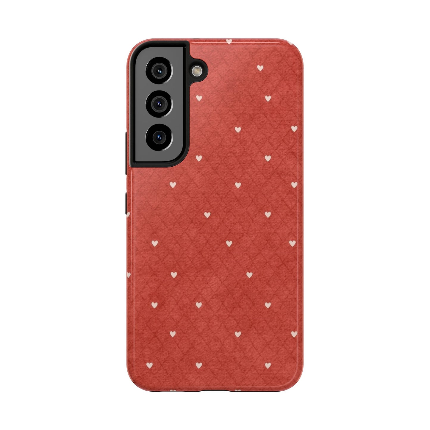 Red Quilted Hearts - Protective Phone Case