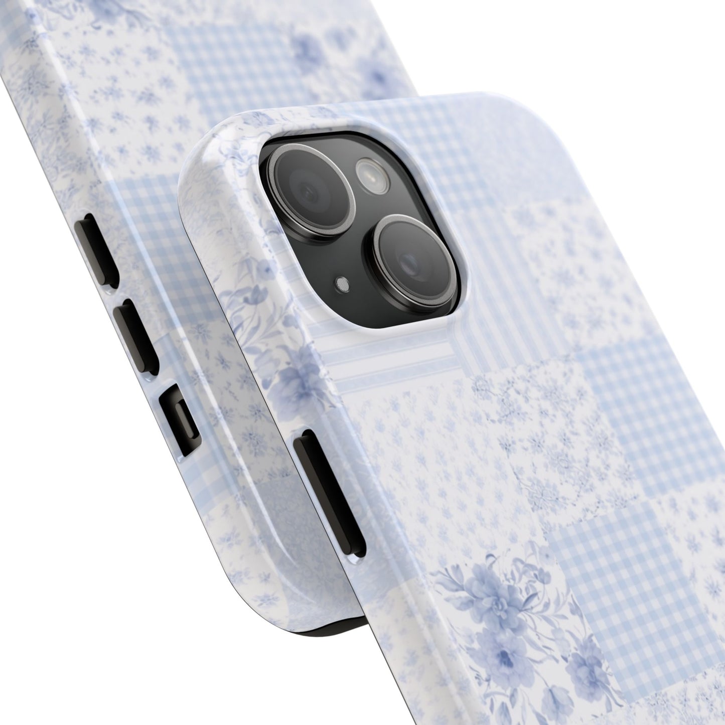Baby Blue Plaid - Protective Phone Case