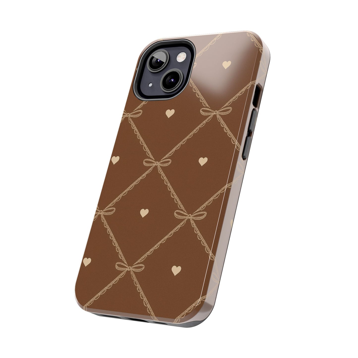 Chocolate Heart Ribbon - Protective Phone Case