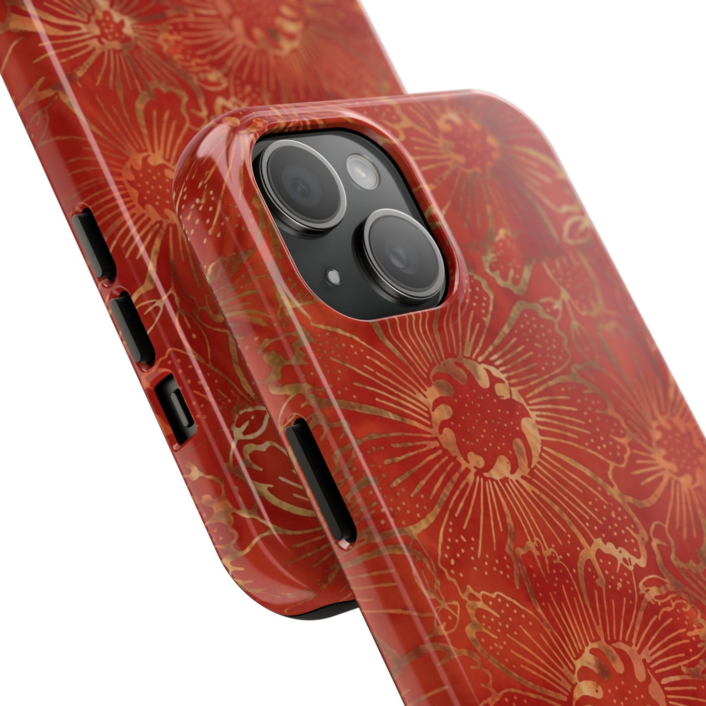 Radiant Red Florals - Protective Phone Case