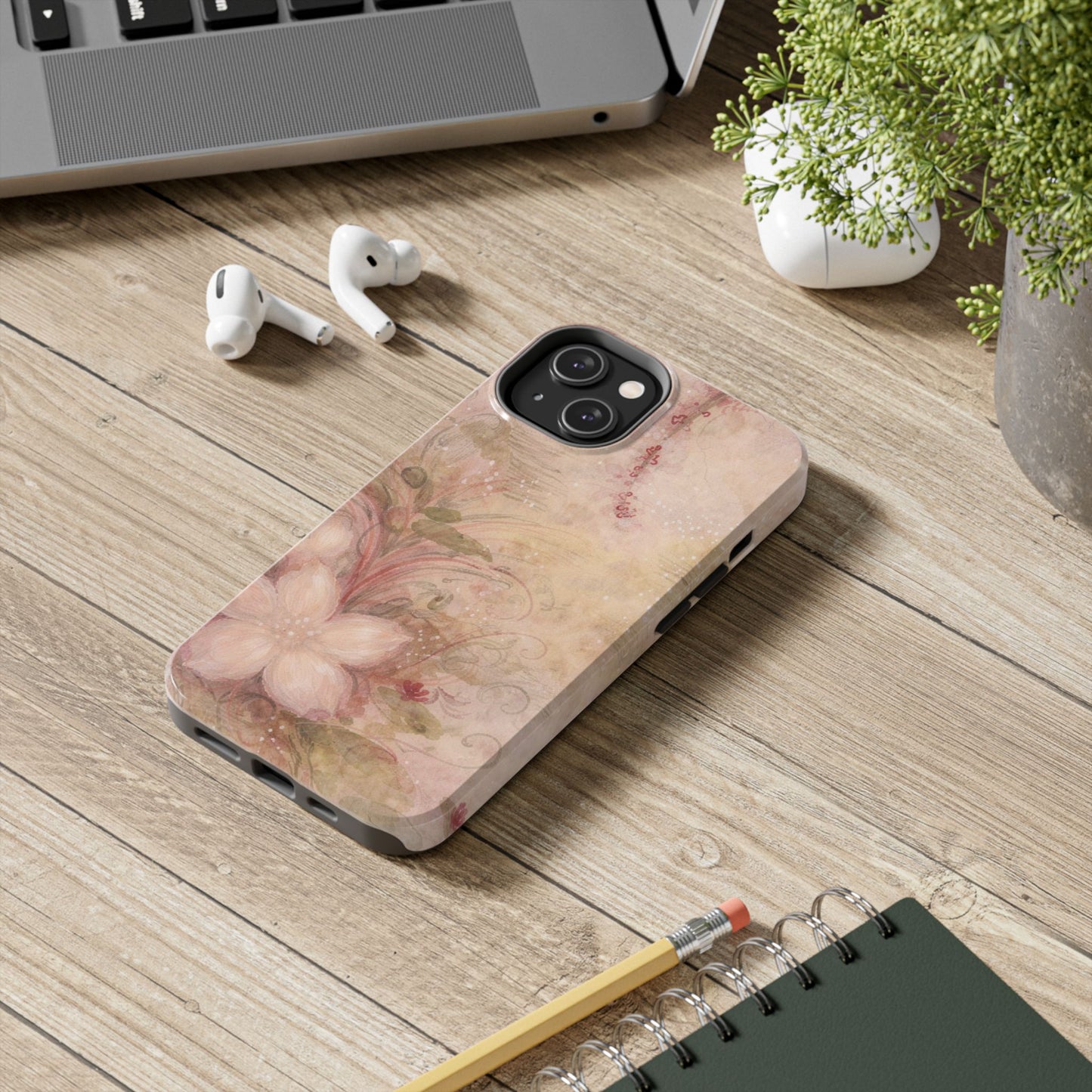 Antique Watercolor Floral - Protective Phone Case