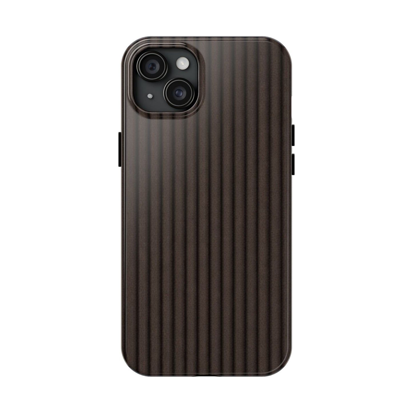 Ribbed Dark Brown Tough Phone Case – Slim Protective Mobile Cover