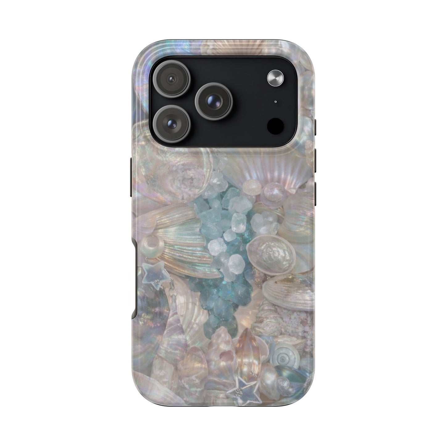 Aquamarine and Shells - Protective Phone Case
