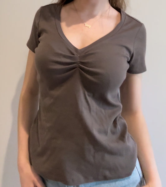 Coquette Brown Top