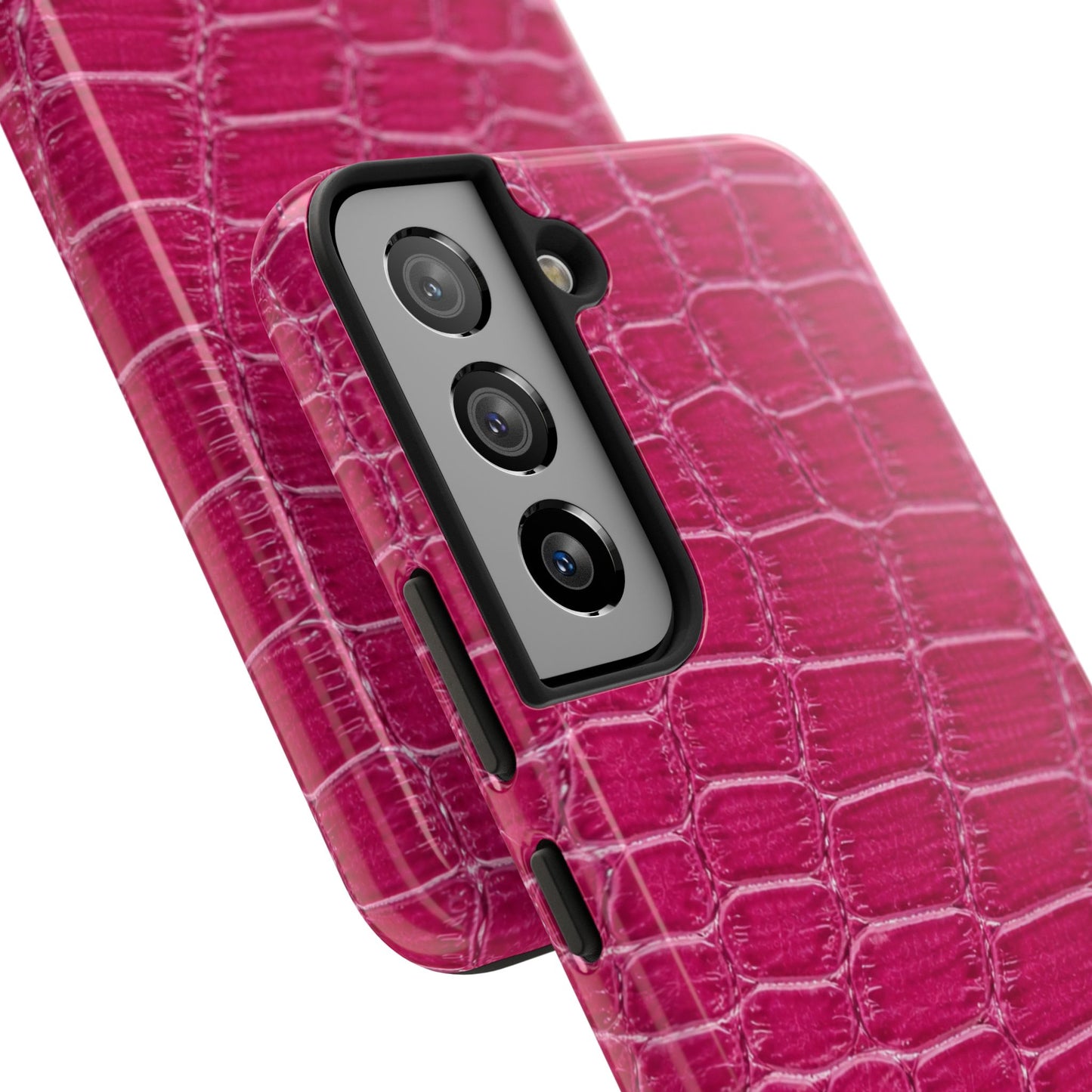 Pink Crocodile Pattern - Protective Phone Case