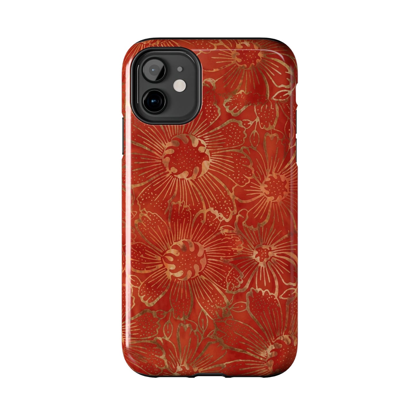 Radiant Red Florals - Protective Phone Case