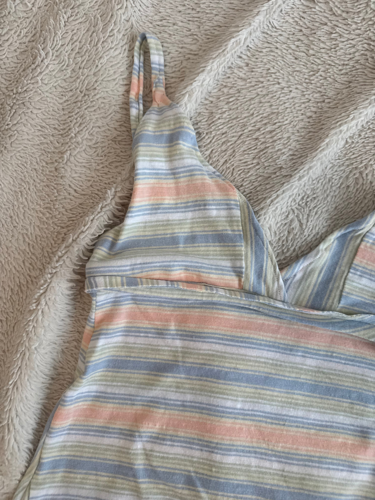 Striped Babydoll Top with Matching Waistband