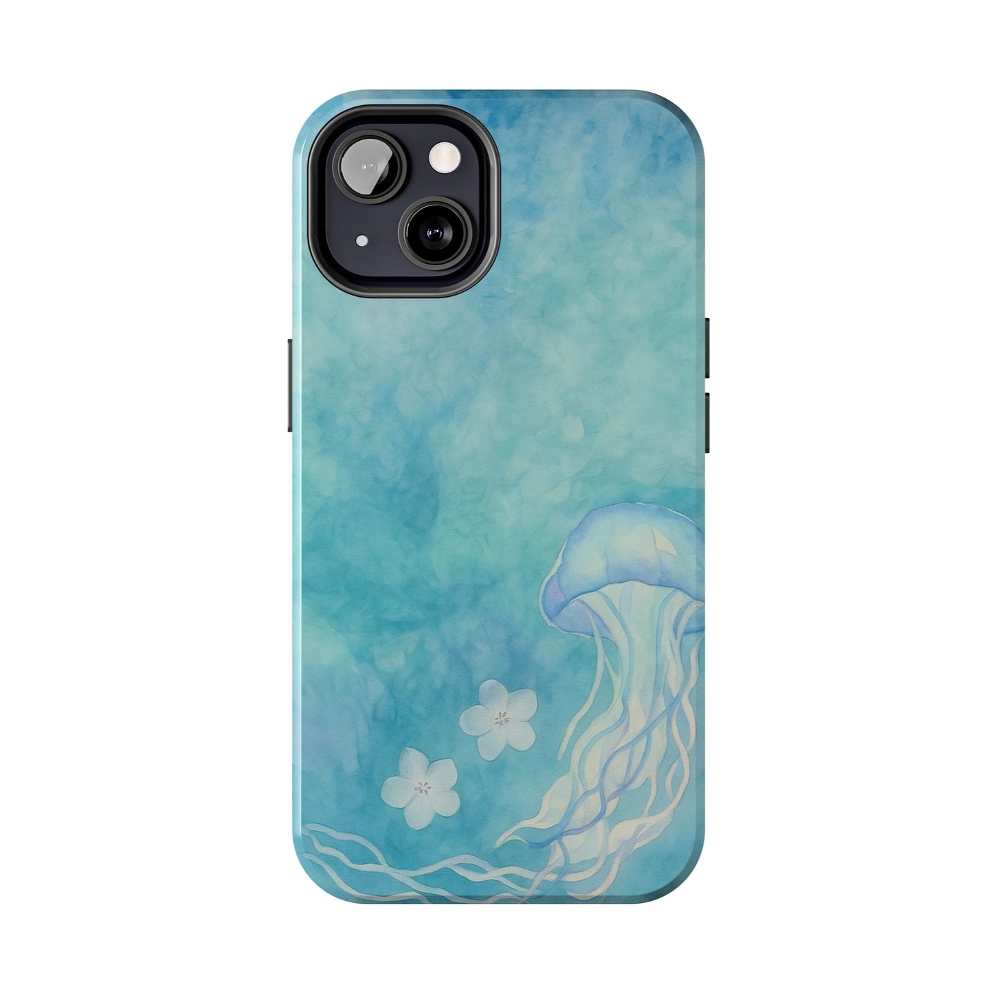 Sea-Blue Jellyfish - Protective Phone Case