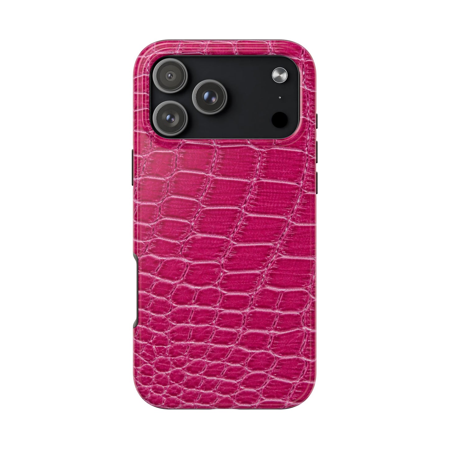 Pink Crocodile Pattern - Protective Phone Case