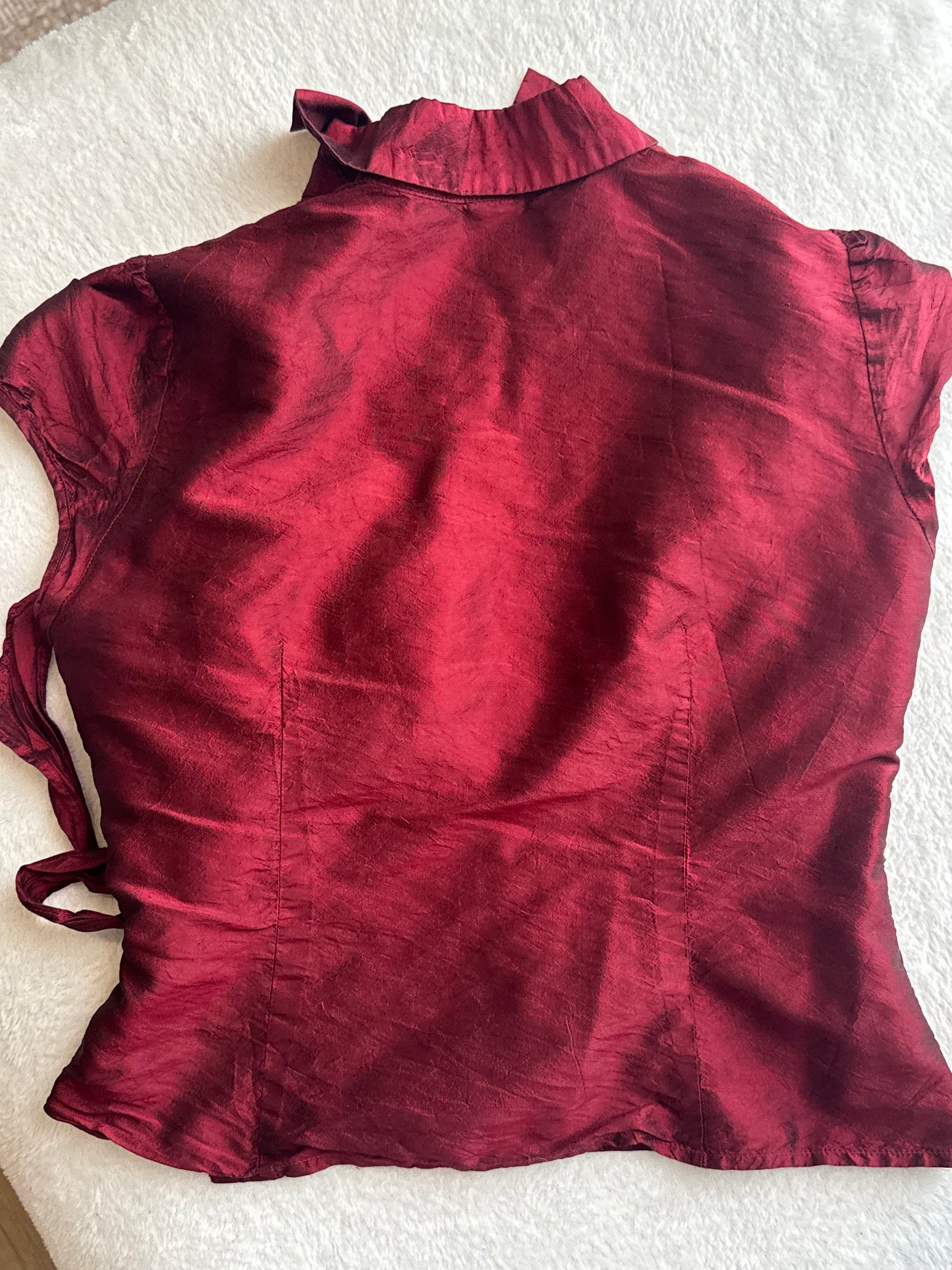 Dark Red Top with Side Tie