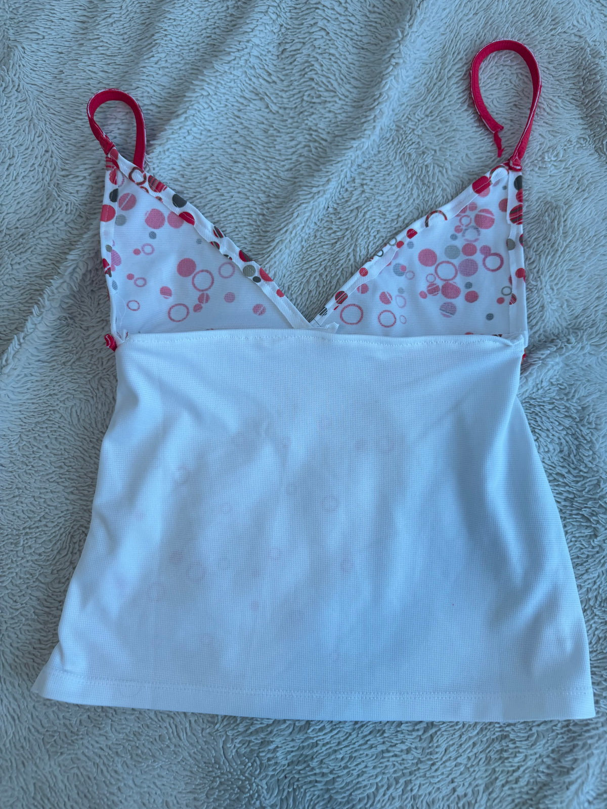 Blue and White Striped Fitted Top