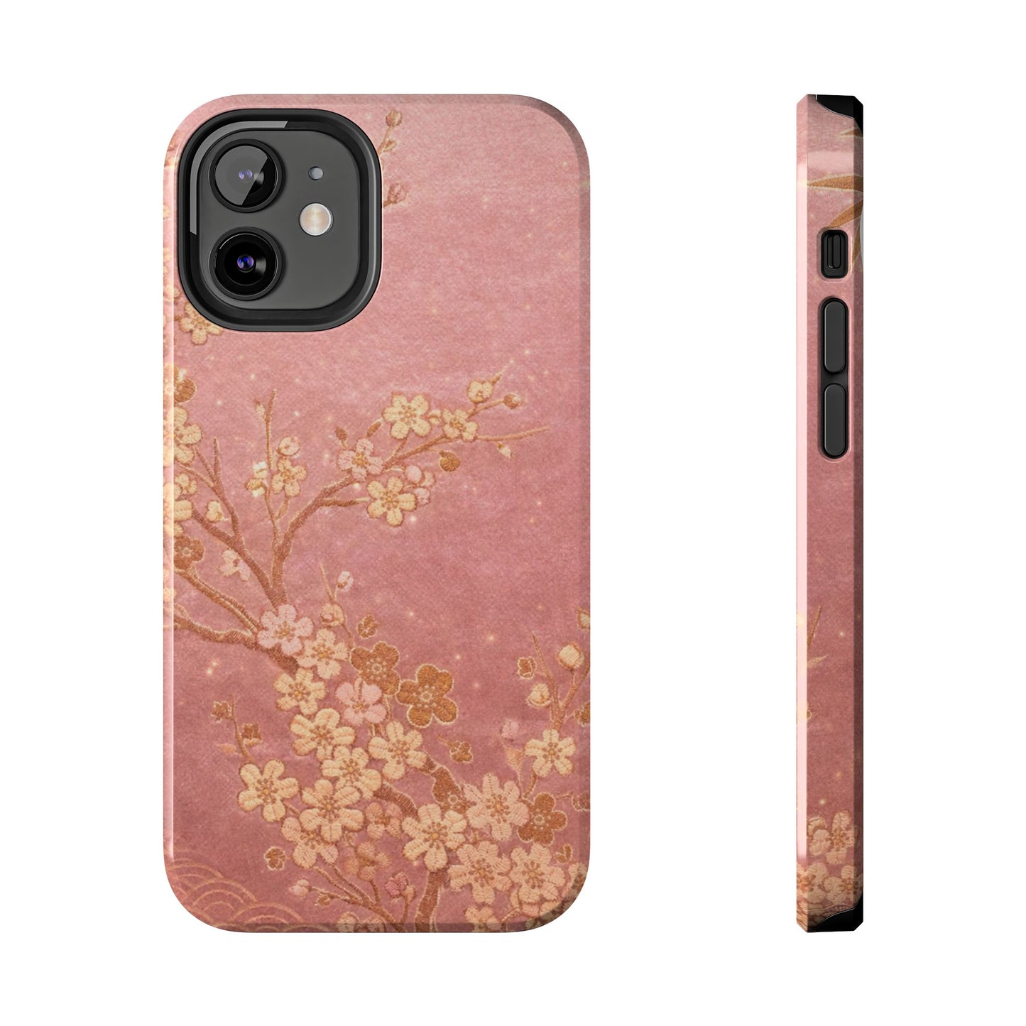 Pink Gold Cherry Blossom - Protective Phone Case