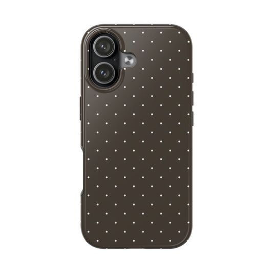 Brown Mini Polka Dot - Protective Phone Case