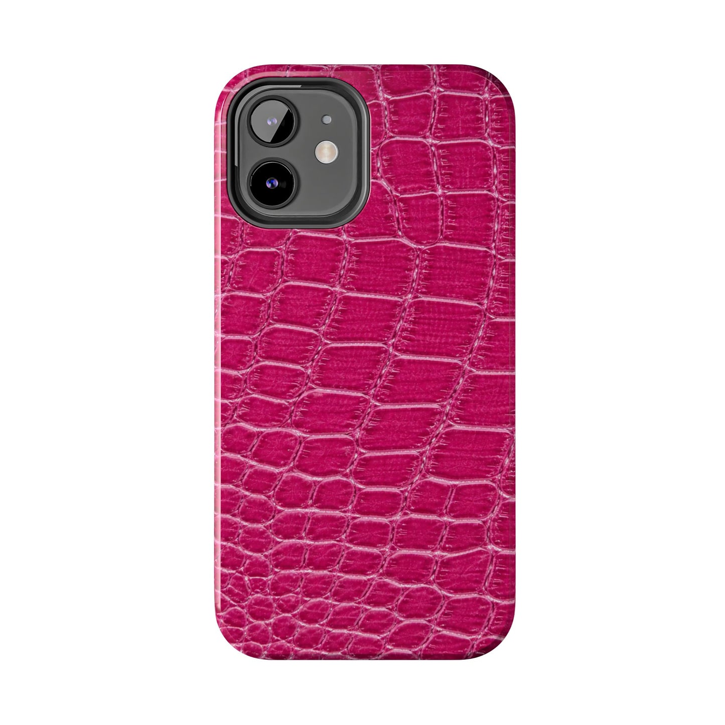 Pink Crocodile Pattern - Protective Phone Case