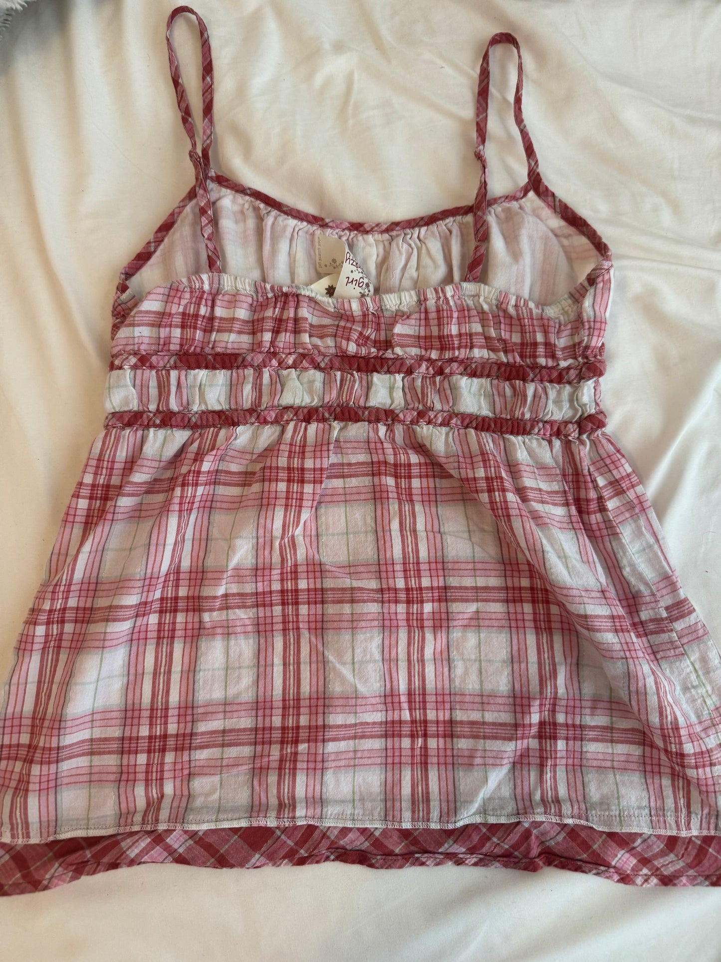 Red and Pink Plaid Cami