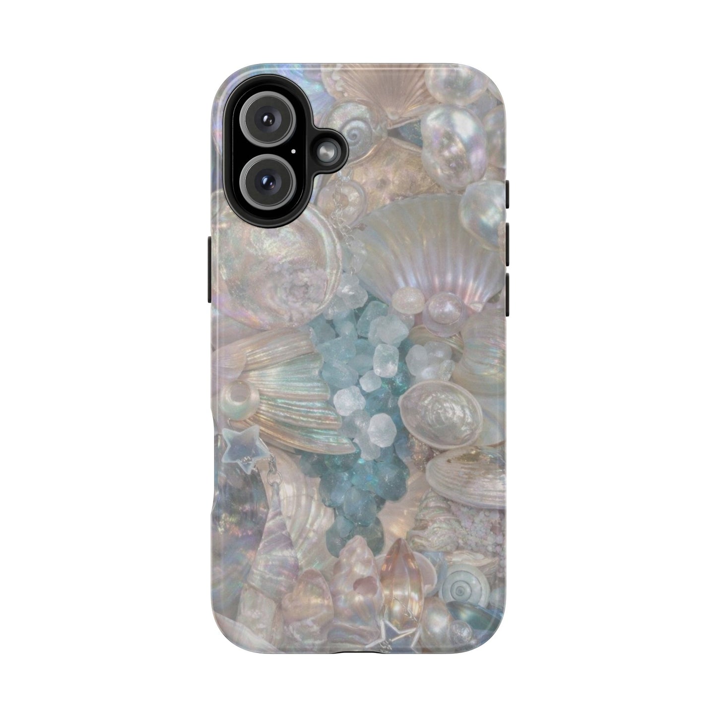 Aquamarine and Shells - Protective Phone Case