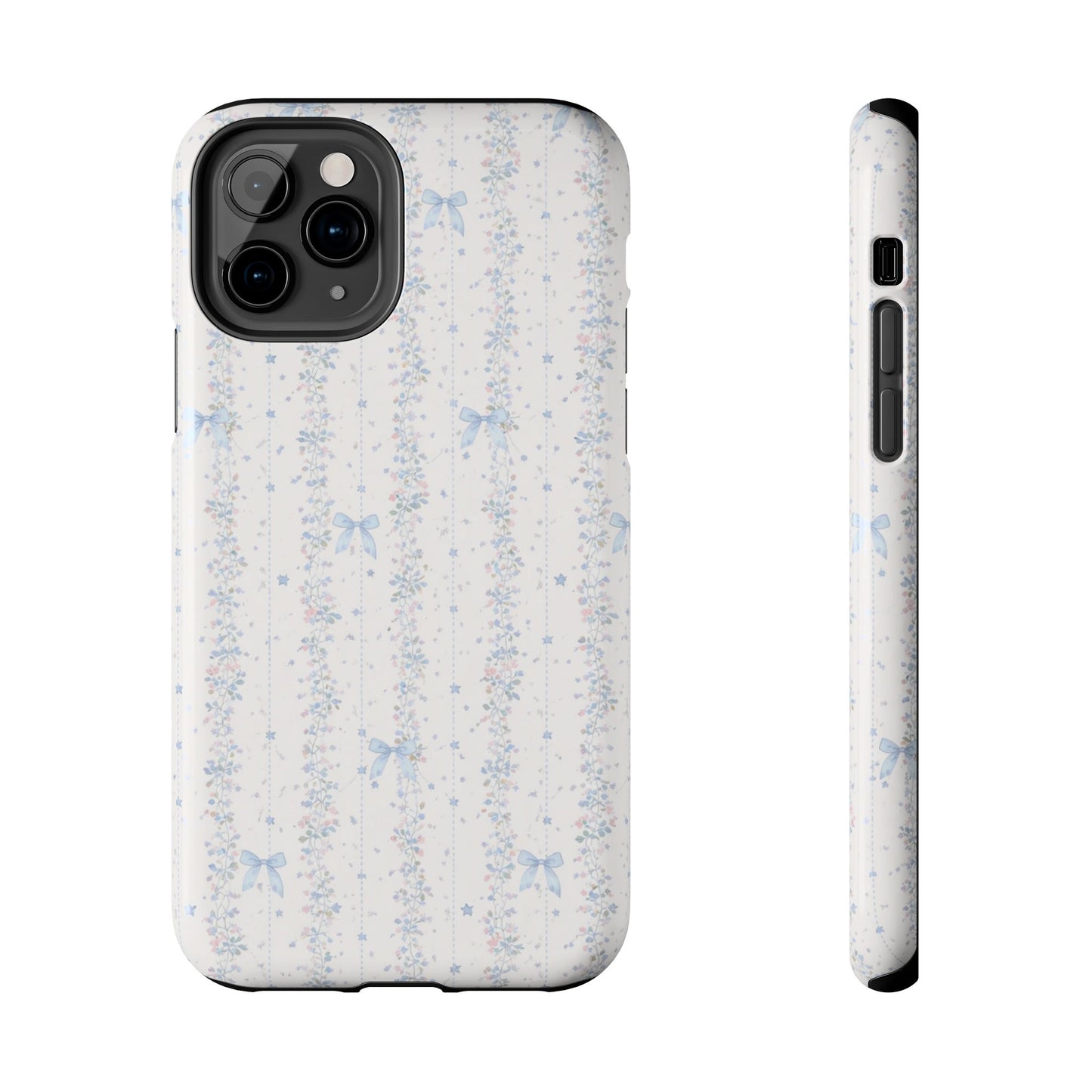 Bows and Stripes - Protective Phone Case