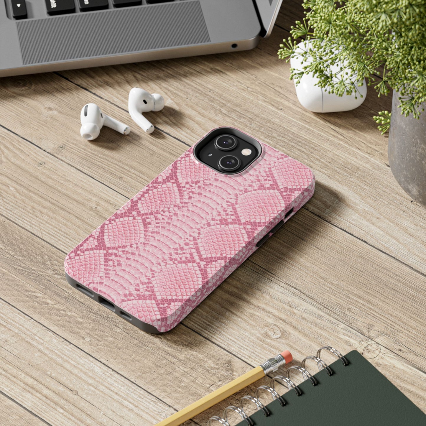 Pink Snake Skin - Protective Phone Case