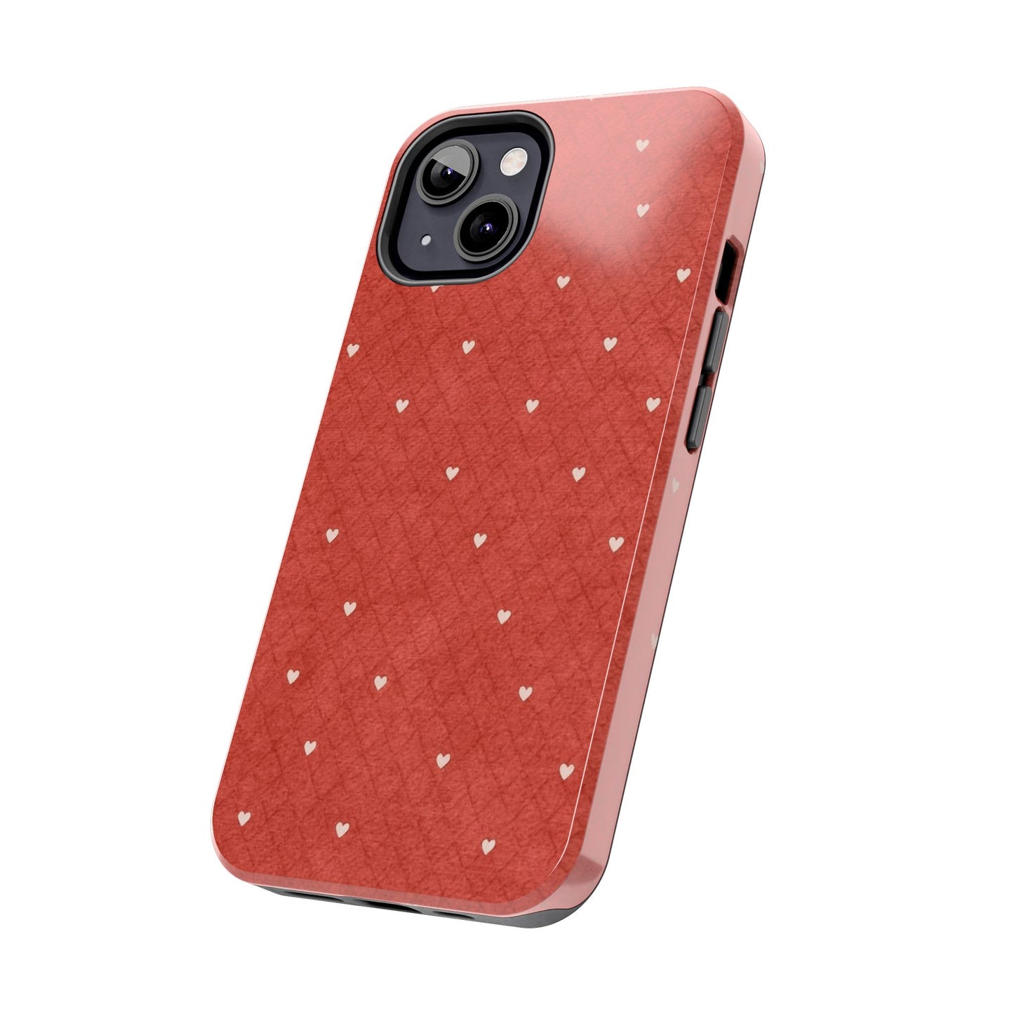 Red Quilted Hearts - Protective Phone Case
