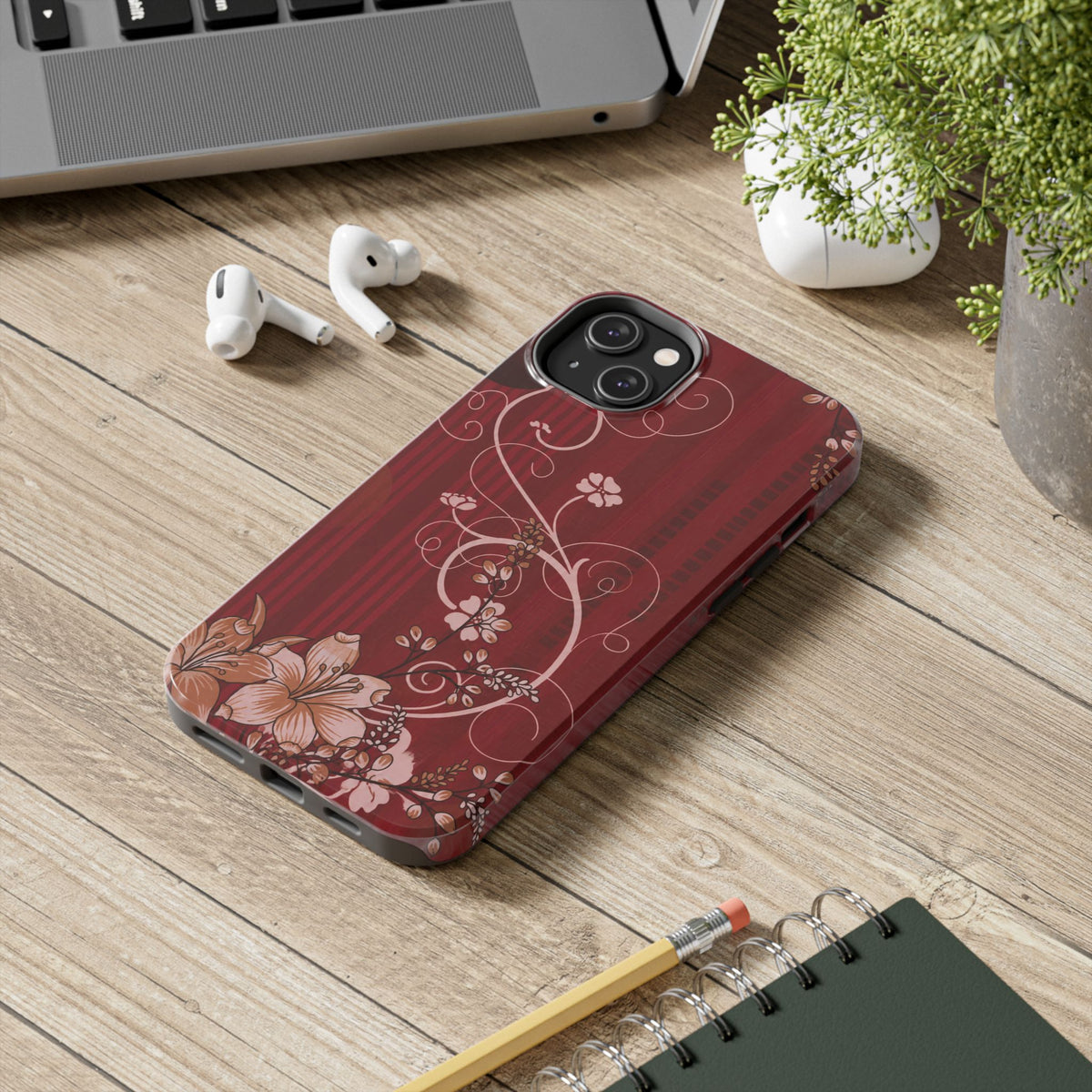 Crimson Bloom - Protective Phone Case