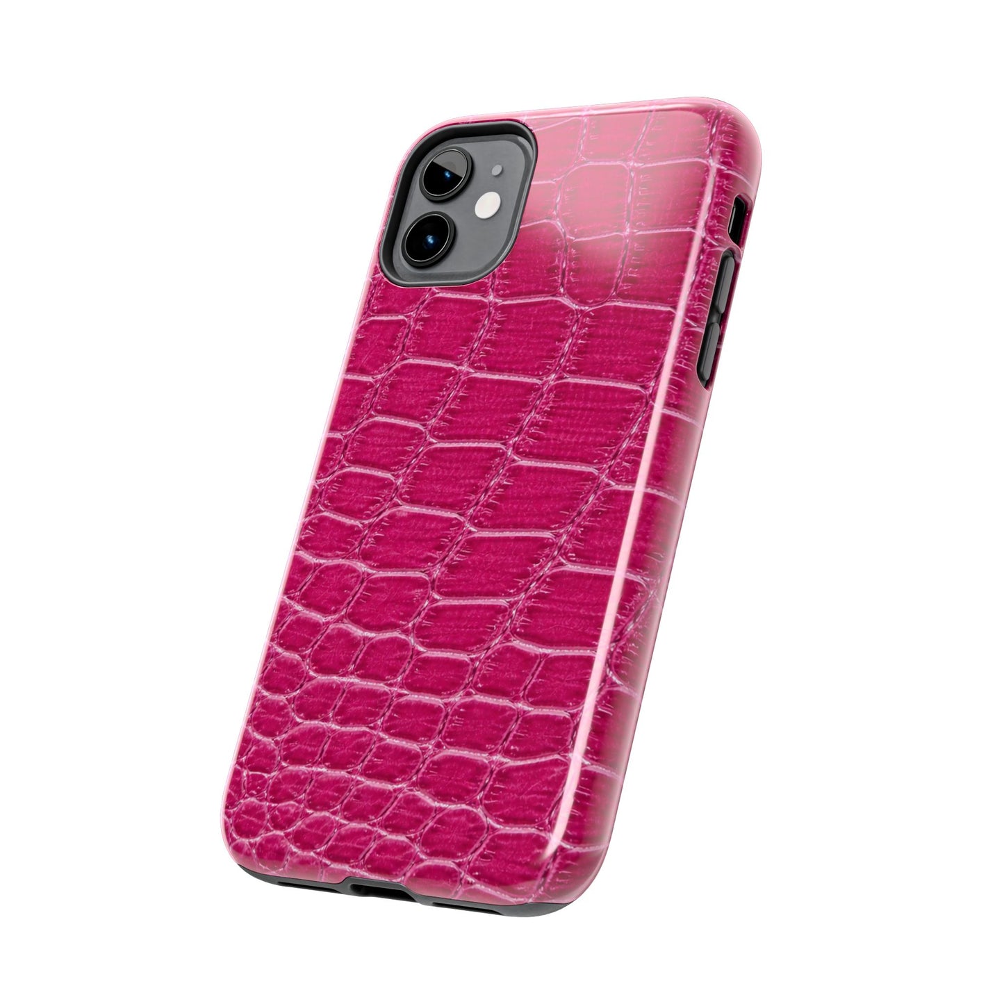 Pink Crocodile Pattern - Protective Phone Case