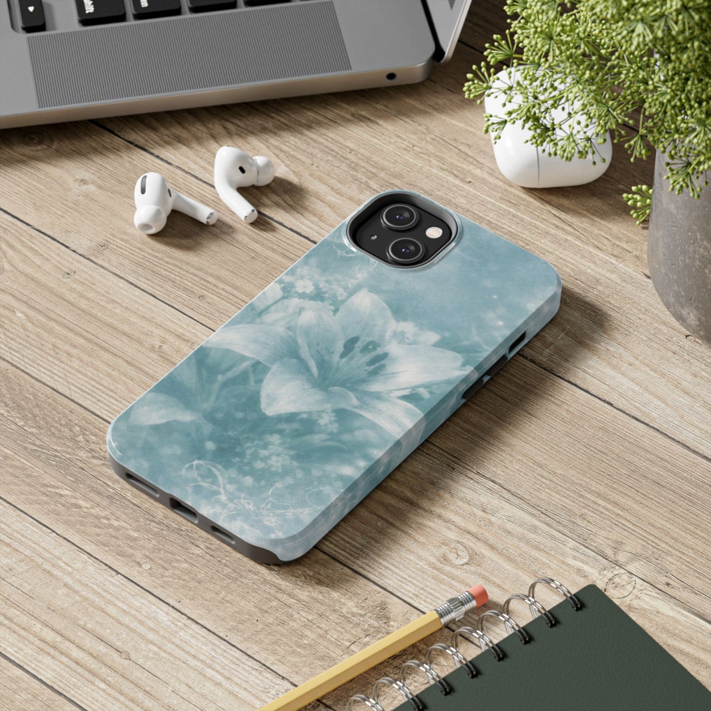 Teal Lily - Protective Phone Case