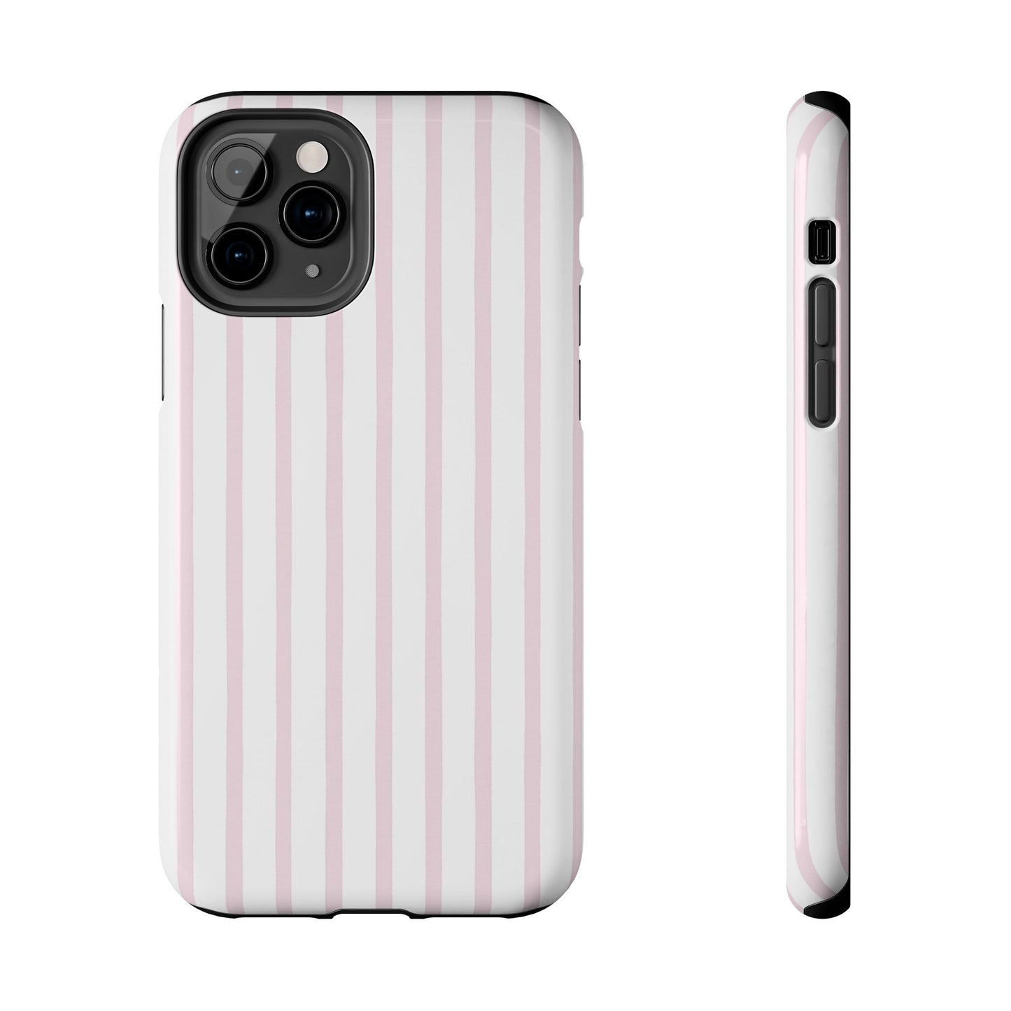 Pink Vertical Stripes - Protective Phone Case