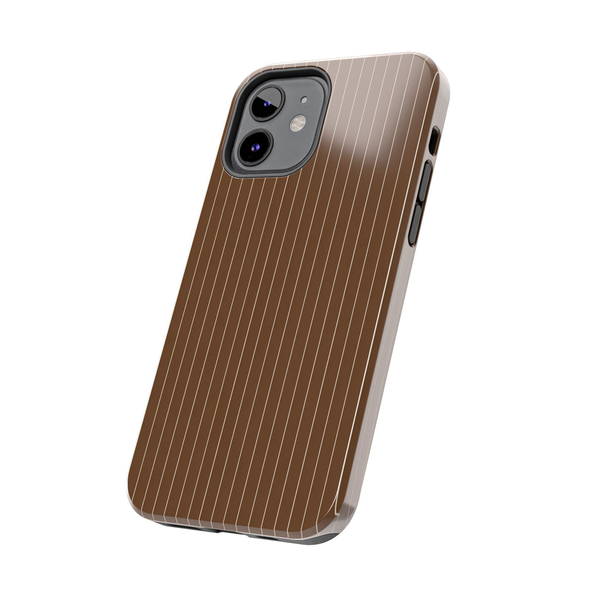 Brown Pinstripe - Protective Phone Case