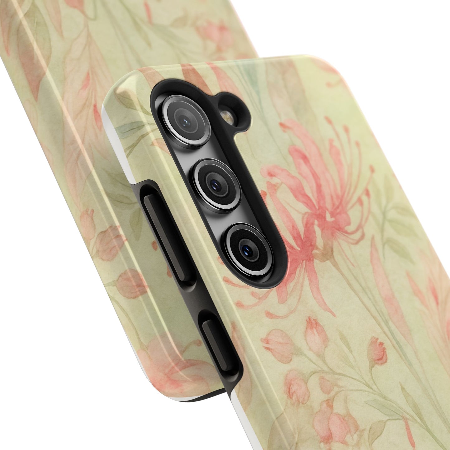 Pink Mint Floral - Protective Phone Case
