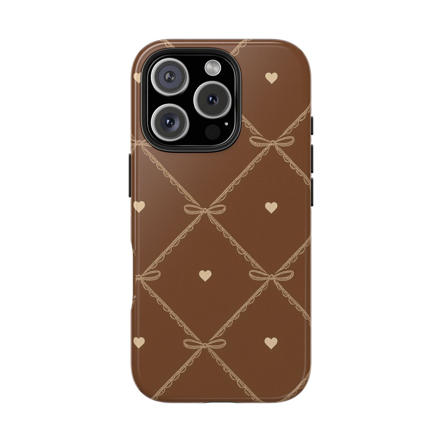 Chocolate Heart Ribbon - Protective Phone Case