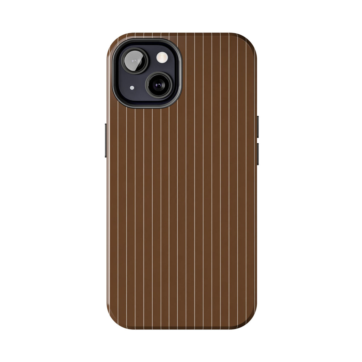 Brown Pinstripe - Protective Phone Case