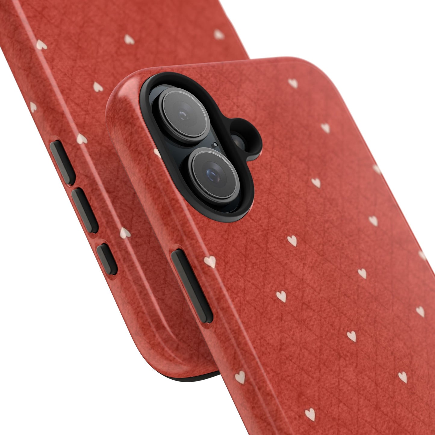 Red Quilted Hearts - Protective Phone Case